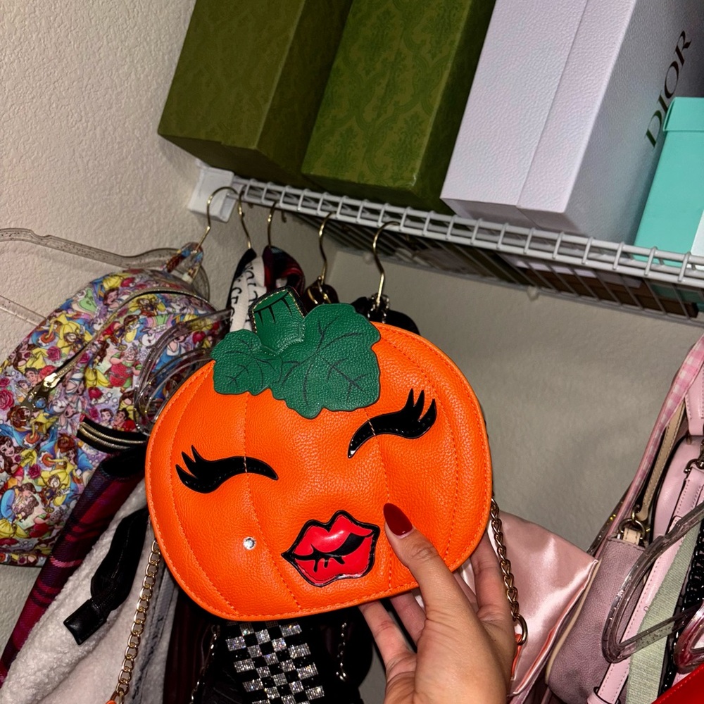 Iconic Betsy Johnson Pumpkin Crossbody Bag